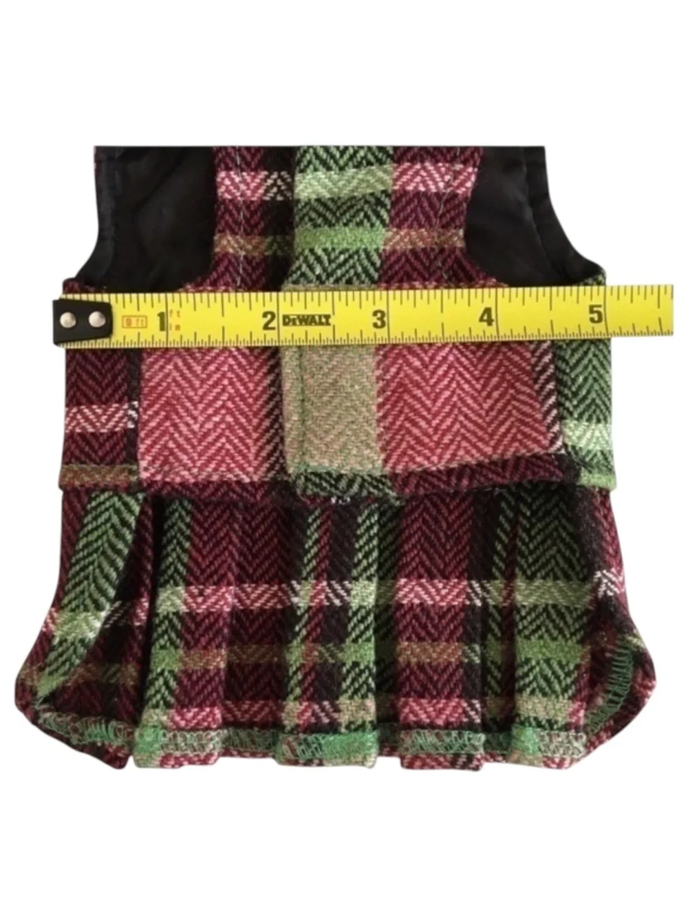 NWT East Side Collection Woven Plaid Dog Dress Size Teacup